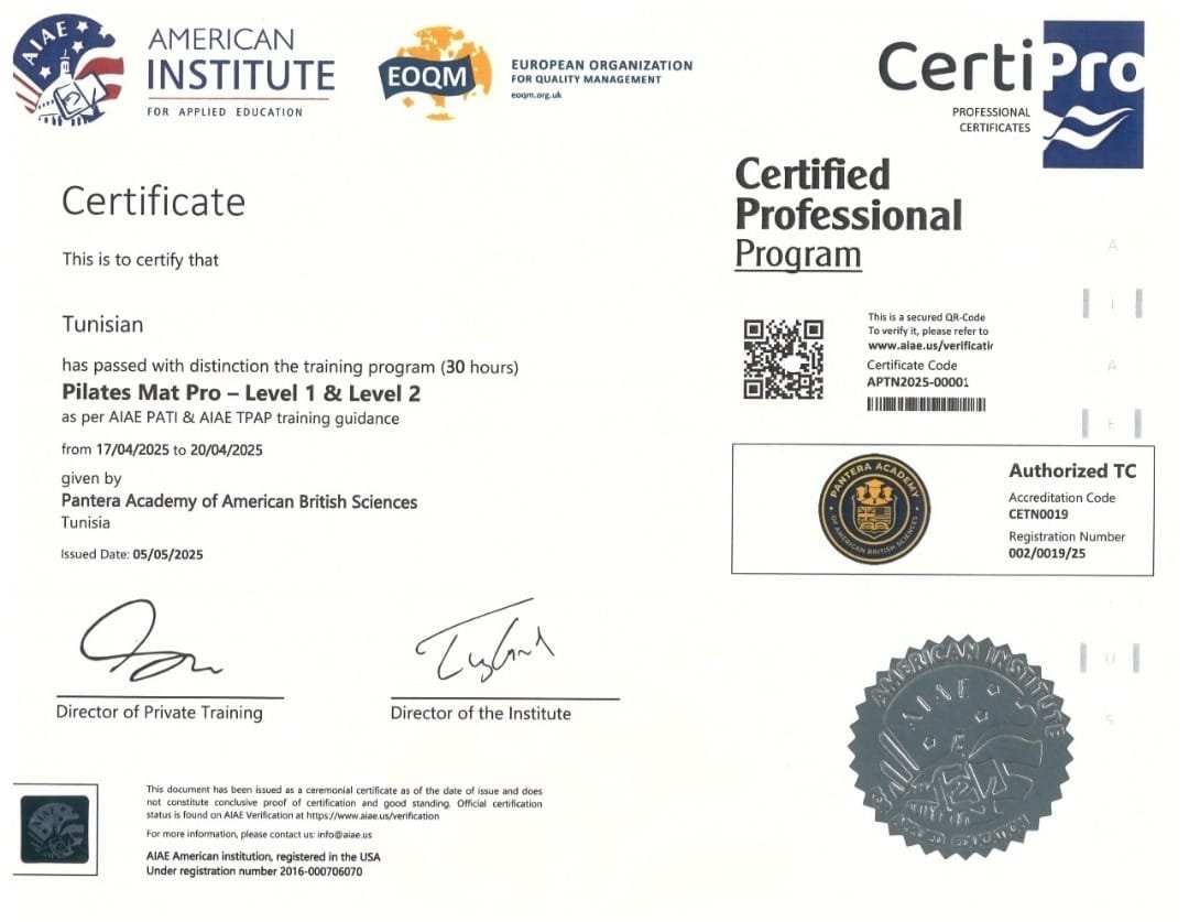 Personal trainer certification