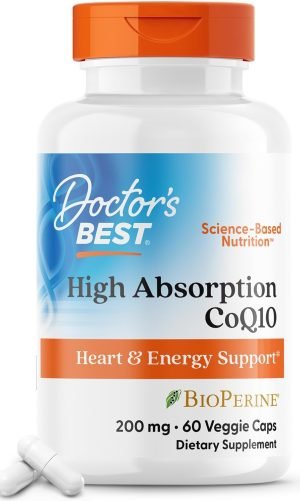 Top 20 Supplements for Overall Health and Wellbeing Doctor's Best High Absorption CoQ10 with BioPerine