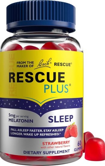 Top 20 Supplements for Overall Health and Wellbeing RESCUE - Plus Sleep Gummies, Strawberry