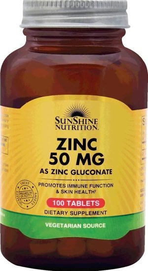 Top 20 Supplements for Overall Health and Wellbeing Sunshine Nutrition Zinc 50 Mg