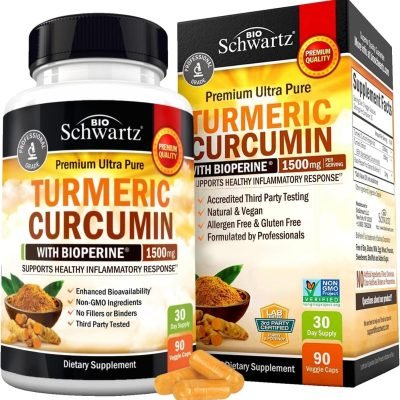 Top 20 Supplements for Overall Health and Wellbeing Turmeric Curcumin with BioPerine 1500mg